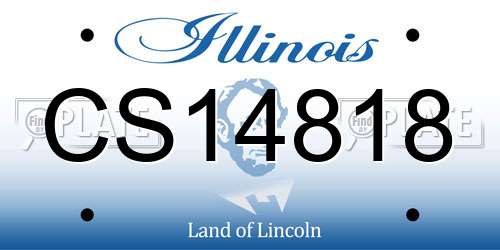 CS14818 Illinois License Plate