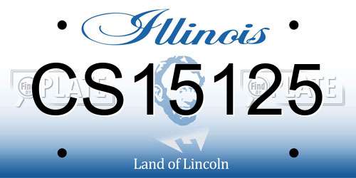 CS15125 Illinois License Plate