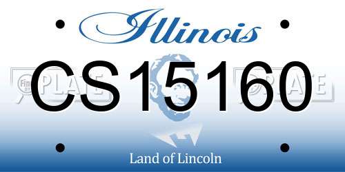 CS15160 Illinois License Plate