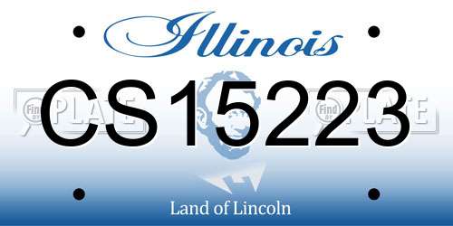 CS15223 Illinois License Plate