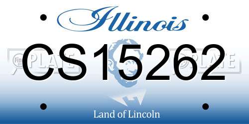CS15262 Illinois License Plate