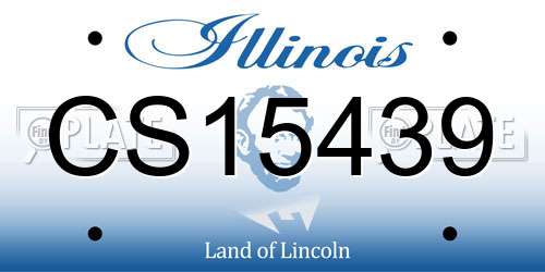 CS15439 Illinois License Plate