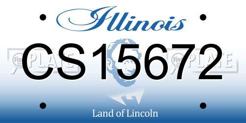 CS15672 Illinois License Plate