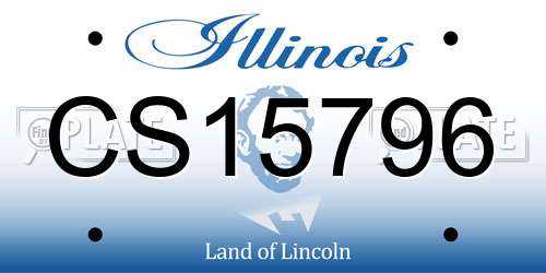 CS15796 Illinois License Plate