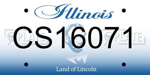 CS16071 Illinois License Plate