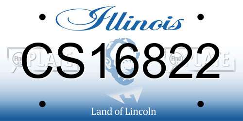 CS16822 Illinois License Plate