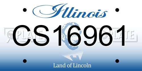 CS16961 Illinois License Plate