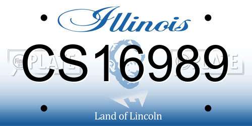 CS16989 Illinois License Plate