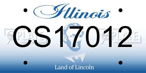 CS17012 Illinois License Plate