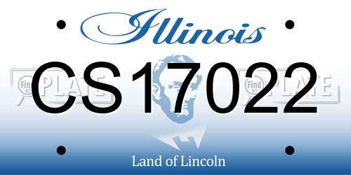 CS17022 Illinois License Plate
