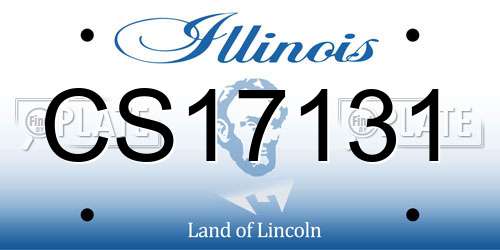 CS17131 Illinois License Plate