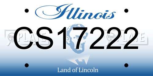 CS17222 Illinois License Plate