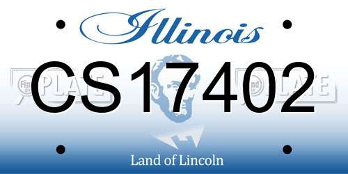CS17402 Illinois License Plate