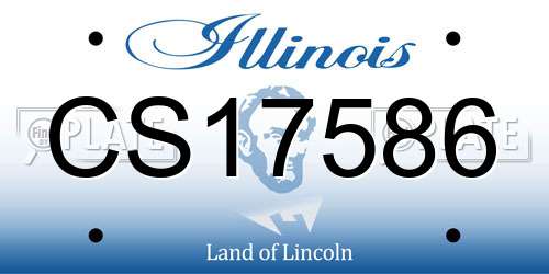 CS17586 Illinois License Plate