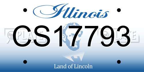 CS17793 Illinois License Plate