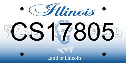 CS17805 Illinois License Plate