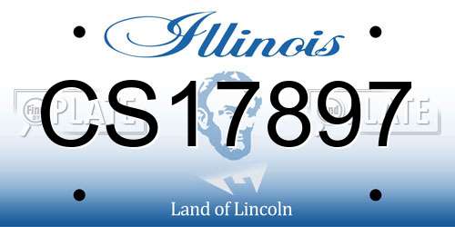 CS17897 Illinois License Plate