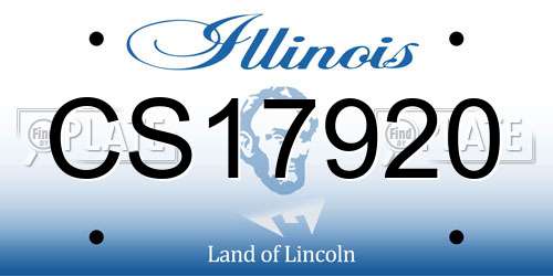 CS17920 Illinois License Plate