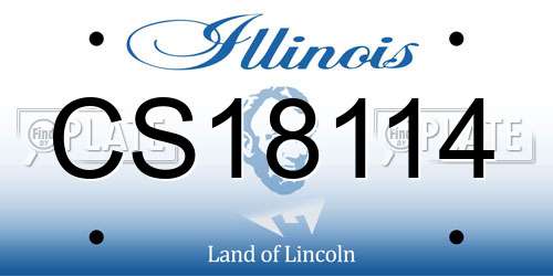 CS18114 Illinois License Plate