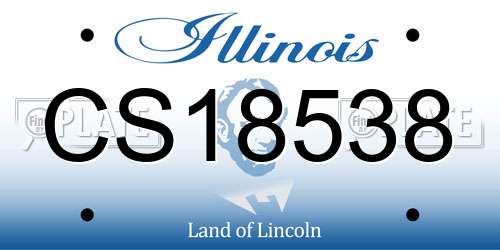 CS18538 Illinois License Plate