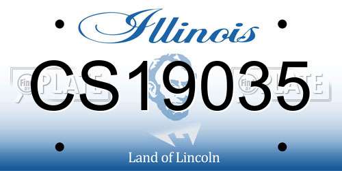 CS19035 Illinois License Plate