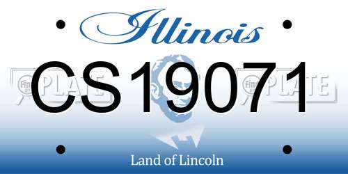 CS19071 Illinois License Plate