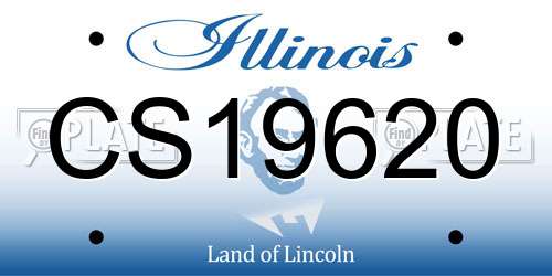 CS19620 Illinois License Plate