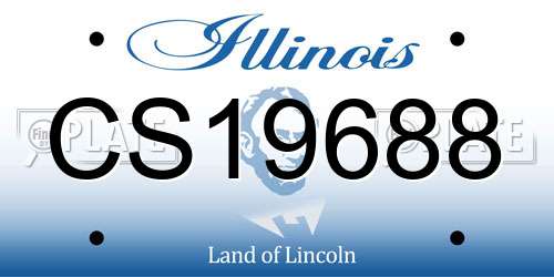 CS19688 Illinois License Plate