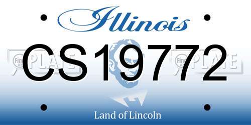 CS19772 Illinois License Plate