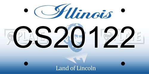 CS20122 Illinois License Plate