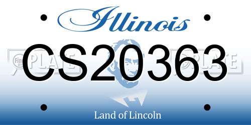 CS20363 Illinois License Plate