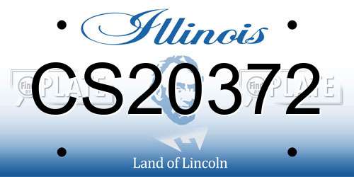 CS20372 Illinois License Plate