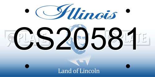 CS20581 Illinois License Plate