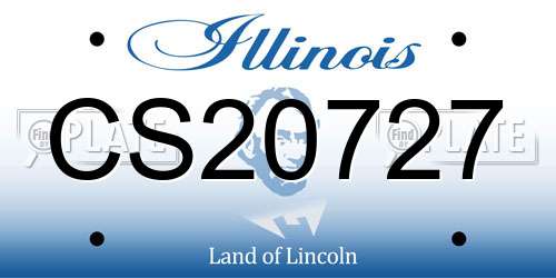 CS20727 Illinois License Plate