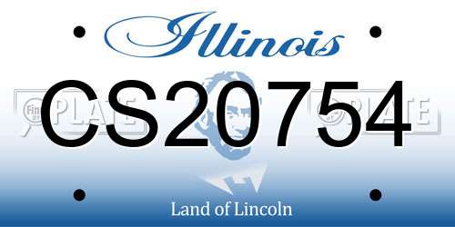 CS20754 Illinois License Plate