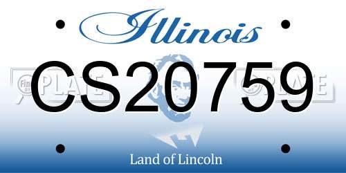CS20759 Illinois License Plate