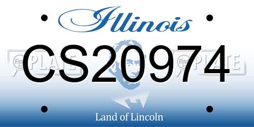 CS20974 Illinois License Plate