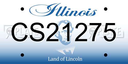 CS21275 Illinois License Plate