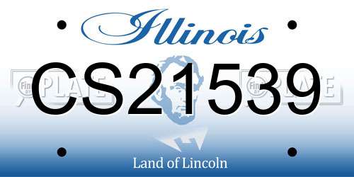 CS21539 Illinois License Plate
