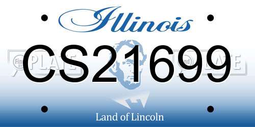 CS21699 Illinois License Plate