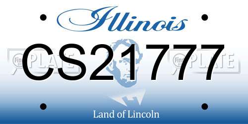 CS21777 Illinois License Plate