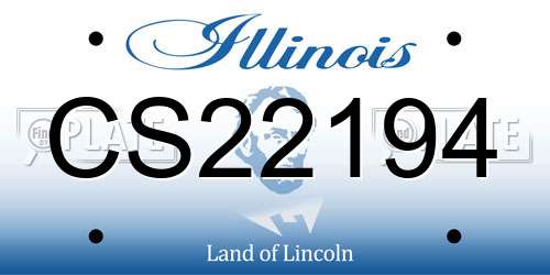 CS22194 Illinois License Plate