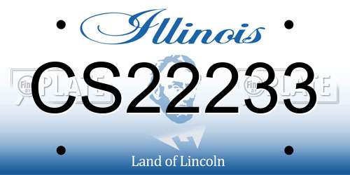 CS22233 Illinois License Plate