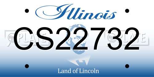 CS22732 Illinois License Plate