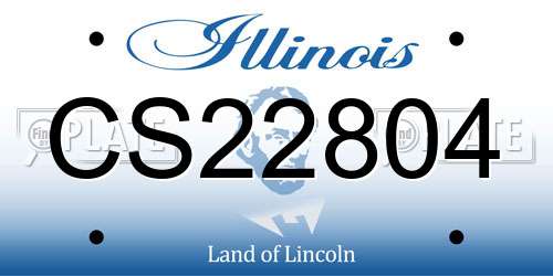 CS22804 Illinois License Plate