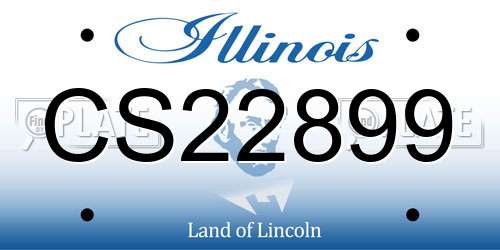CS22899 Illinois License Plate