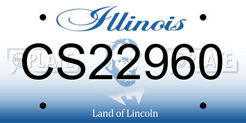 CS22960 Illinois License Plate