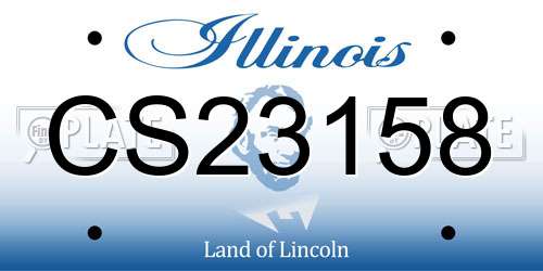 CS23158 Illinois License Plate