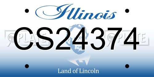 CS24374 Illinois License Plate
