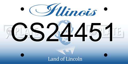 CS24451 Illinois License Plate